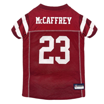 Christian McCaffrey San Francisco 49ers Pet Striped Jersey, Team colors/LG