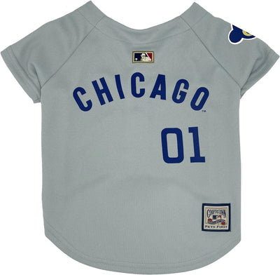 Chicago Cubs Throwback Dog Jersey - MLB Licensed Pet Apparel, LG/1