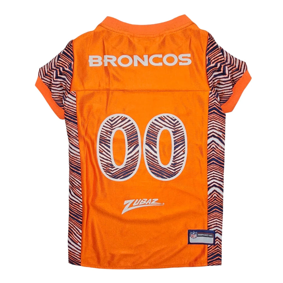 Denver Broncos Zubaz Dog Jersey - NFL Licensed Mesh by Pets First, MD/1, view 2