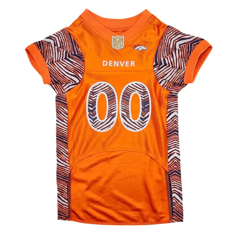 Denver Broncos Zubaz Dog Jersey - NFL Licensed Mesh by Pets First, view 8