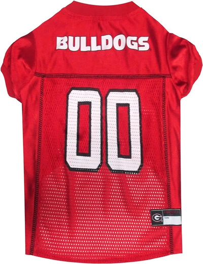 Pets First Georgia Bulldogs NCAA Mesh Dog Jersey, Dog Apparel, 3 XL/1