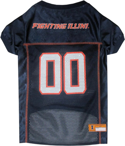 Illinois Fighting Illini NCAA Mesh Dog Jersey, LG/1
