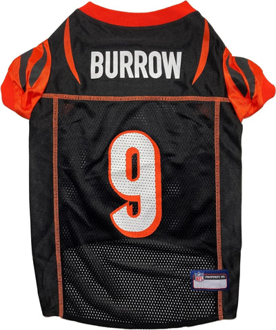 Joe Burrow Dog Jersey - Cincinnati NFL Pet Jersey, Team colors/LG