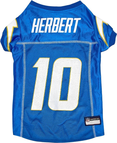 Justin Herbert Dog Jersey - LA Chargers NFL Pet Jersey, Team colors/LG