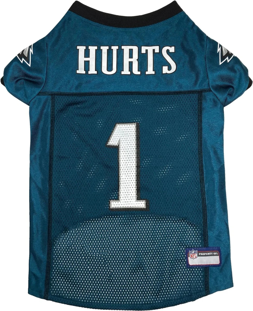 Jalen Hurts Dog Striped Jersey - Philadelphia Eagles - Pets First, Team colors/XS, view 5