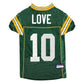 Jordan Love Pet Striped Jersey (Gbp) - Pets Perfect