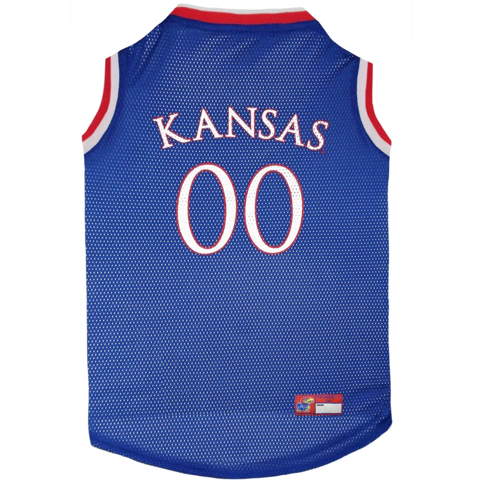 Kansas Jayhawks Basketball Dog Jersey - NCAA Officially Licensed, MD/1, view 2