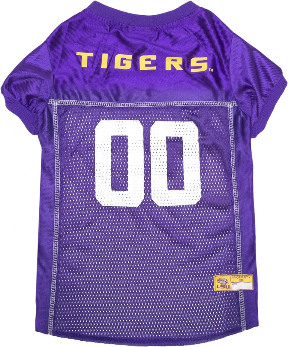 LSU Tigers NCAA Mesh Pet Jersey by Pets First, XS/1, view 5