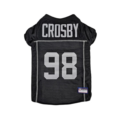 Maxx Crosby Pet Striped Jersey (Oak) - Pets Perfect