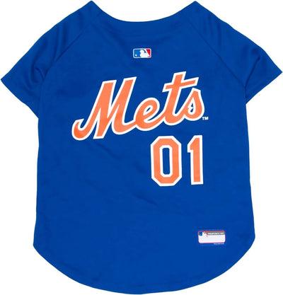 New York Mets Dog Jersey - Pets First MLB Licensed Pet Jersey, LG/1