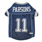Micah Parsons Pet Striped Jersey (Dal) - Pets Perfect