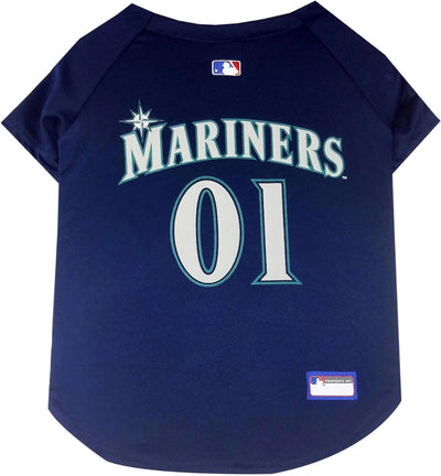 Seattle Mariners Dog Jersey - Pets First MLB Licensed Pet Jersey, LG/1