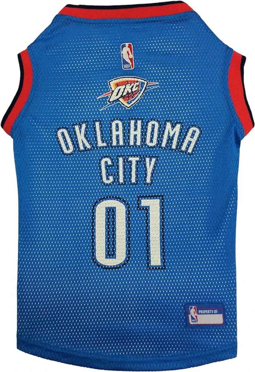 OKC Thunder NBA Mesh Pet Jersey by Pets First, view 8