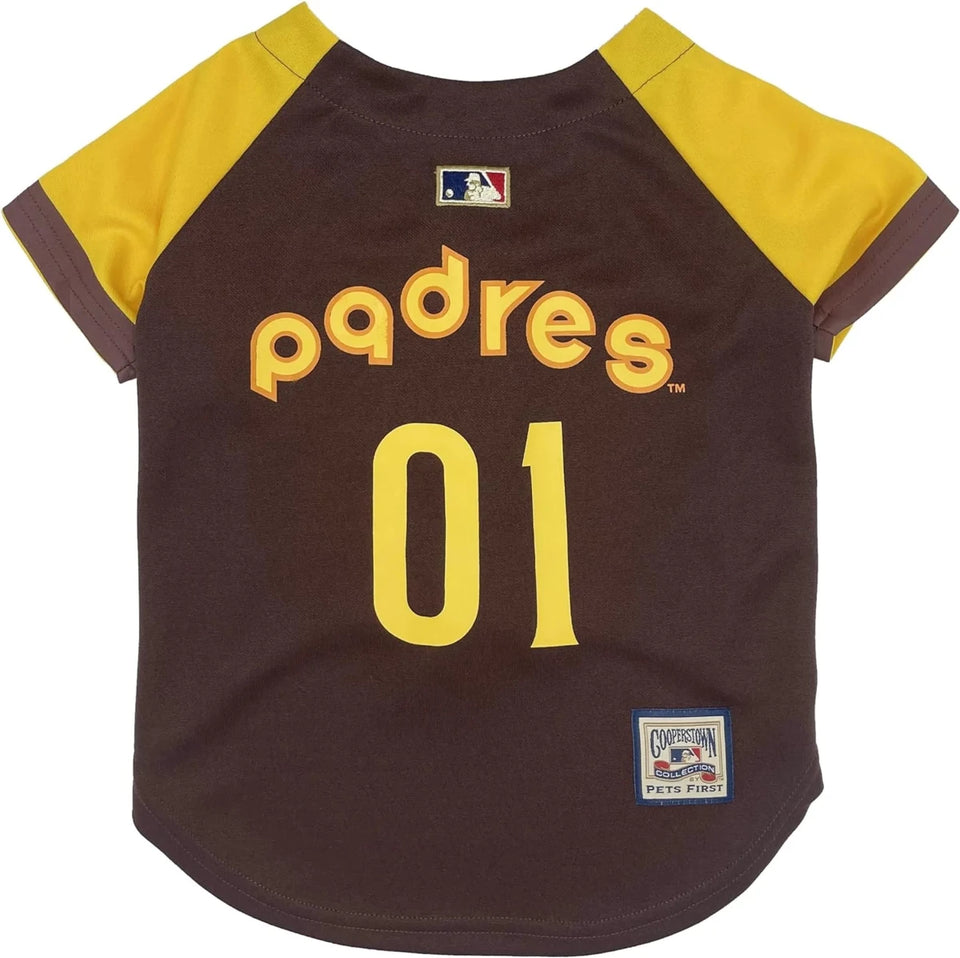 San Diego Padres Throwback Dog Jersey - MLB Licensed Pet Apparel, XS/1, view 5