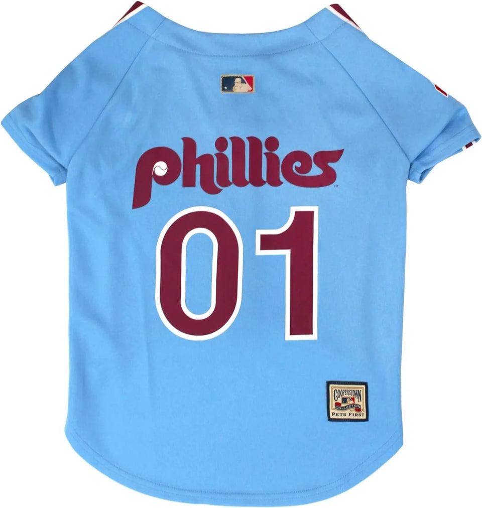 Philadelphia Phillies Vintage Throwback Dog Jersey, XS/1, view 5