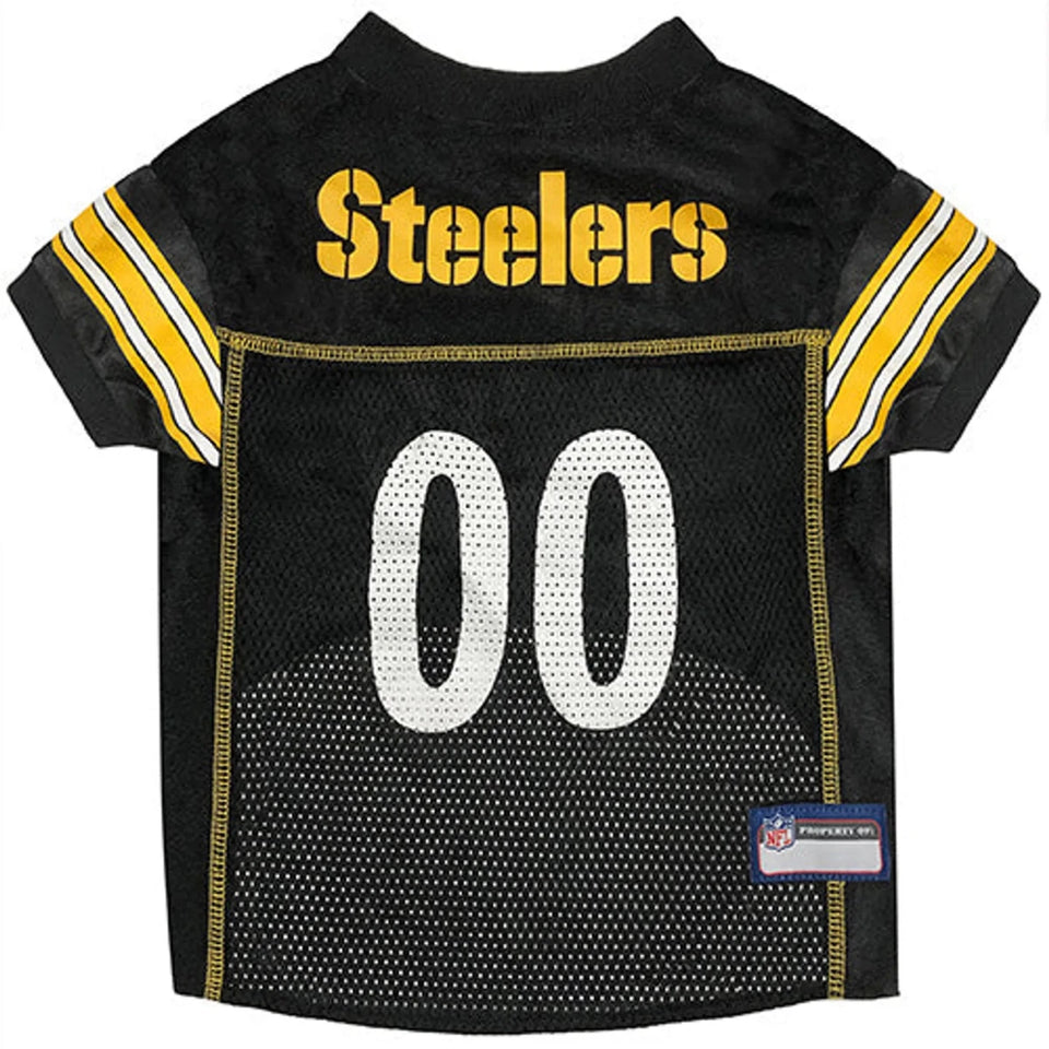 Pittsburgh Steelers Pet Striped Jersey, view 2