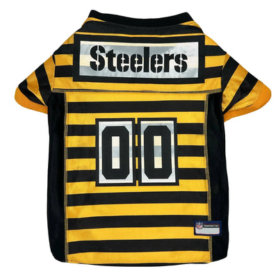 Pittsburgh Steelers Bumble Bee Throwback Dog Jersey, LG/1