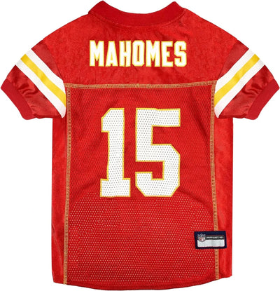 Patrick Mahomes Dog Jersey - Kansas City Chiefs - Pets First, Team colors/LG