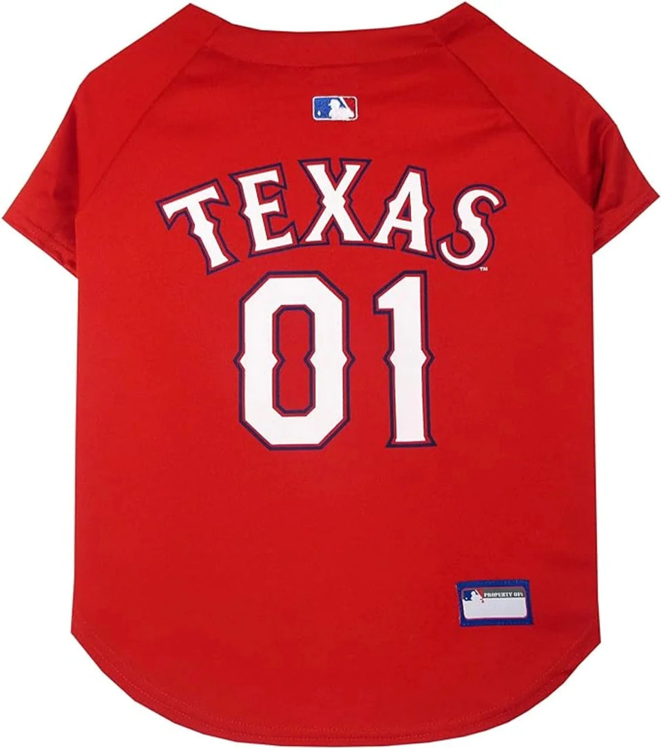 Pets First Texas Rangers Dog Jersey, Licensed MLB Pet Apparel, SM/1, view 3