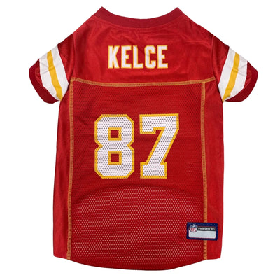 Pets First Travis Kelce Kansas City Chiefs NFLPA Mesh Dog Jersey, Team colors/LG