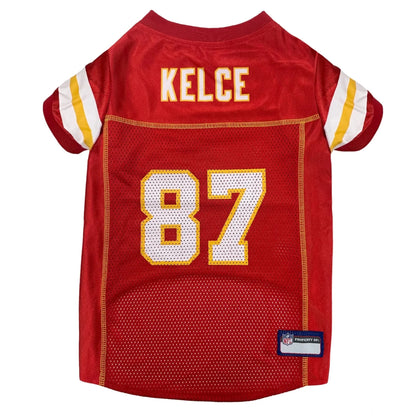 Travis Kelce Pet Striped Jersey (Kcc) - Pets Perfect