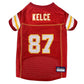 Travis Kelce Pet Striped Jersey (Kcc) - Pets Perfect