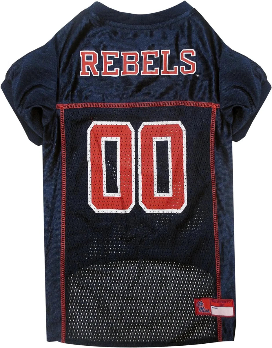 Ole Miss Rebels NCAA Mesh Dog Jersey, LG/1