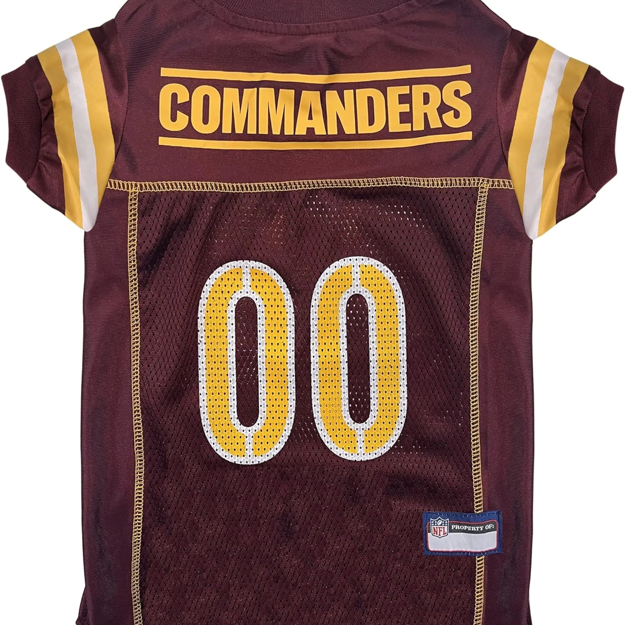 Washington Commanders Pet Striped Jersey
