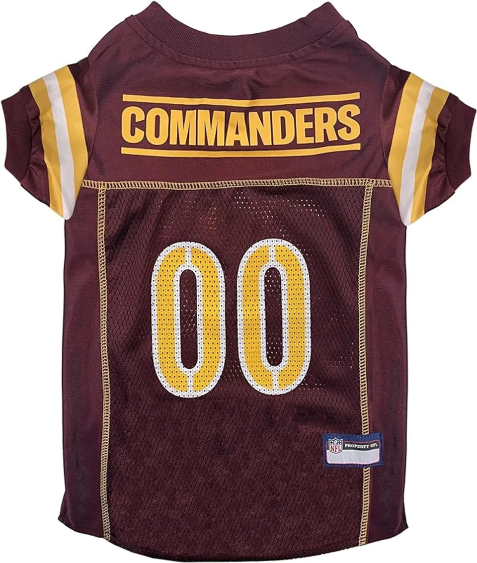 Washington Commanders Pet Striped Jersey, view 6