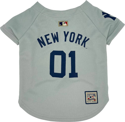 New York Yankees Throwback Dog Jersey - MLB Licensed Pet Apparel, LG/1