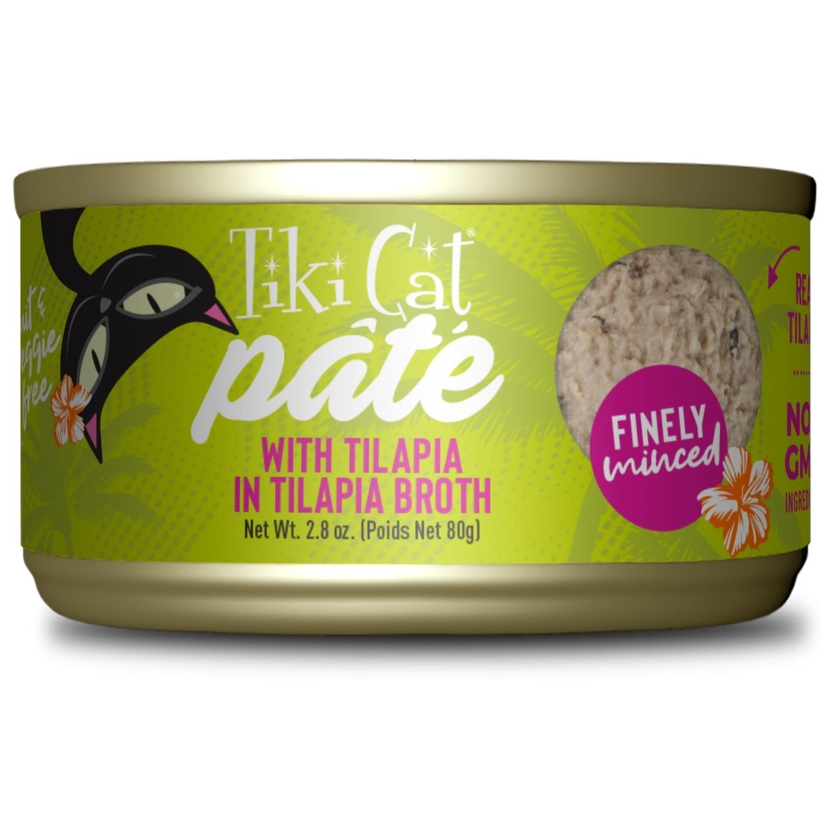 Tiki Pet Cat Luau Pate Tilapia 2.8oz. (Case of 12) - Pets Perfect