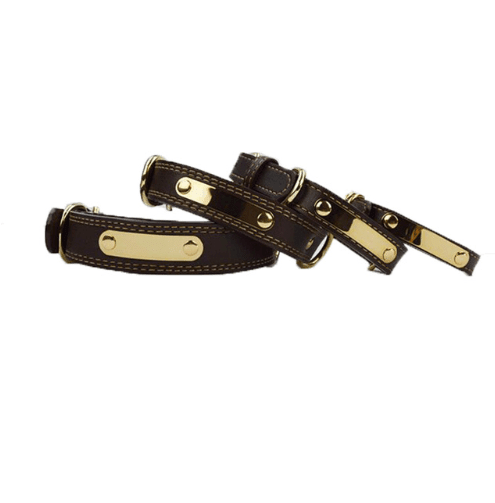 Leather Dog Collar - Personalized with Custom Engraving - Pets Perfect