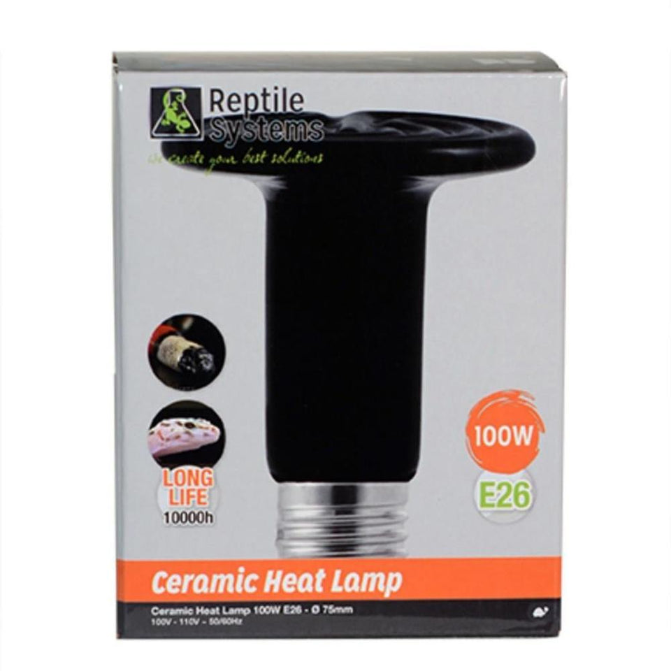 Reptile Systems Ceramic Heat Emitter, Black, 100W