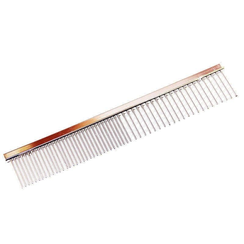 Dual - Spacing Stainless Steel Comb - Sparse & Dense Teeth for All Coat Types - Pets Perfect
