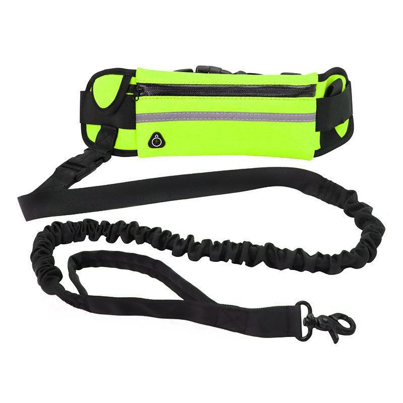 Ultimate Hands - Free Dog Leash Belt With Bungee Leash, Phone Pocket, And Water Bottle Holder - Pets Perfect