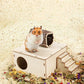 Natural Wood Hamster Playground with Swing & Fence - Pets Perfect