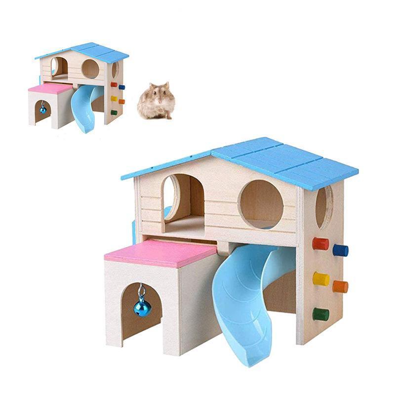 Natural Wood Hamster Hideout Eco - Friendly Nest - Pets Perfect