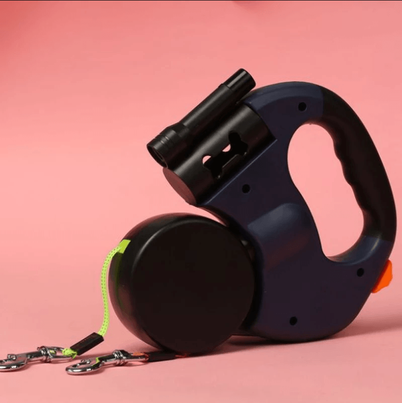 The Ultimate Dual - Headed Pet Leash: Retractable, Rotatable, And Illuminated - Pets Perfect
