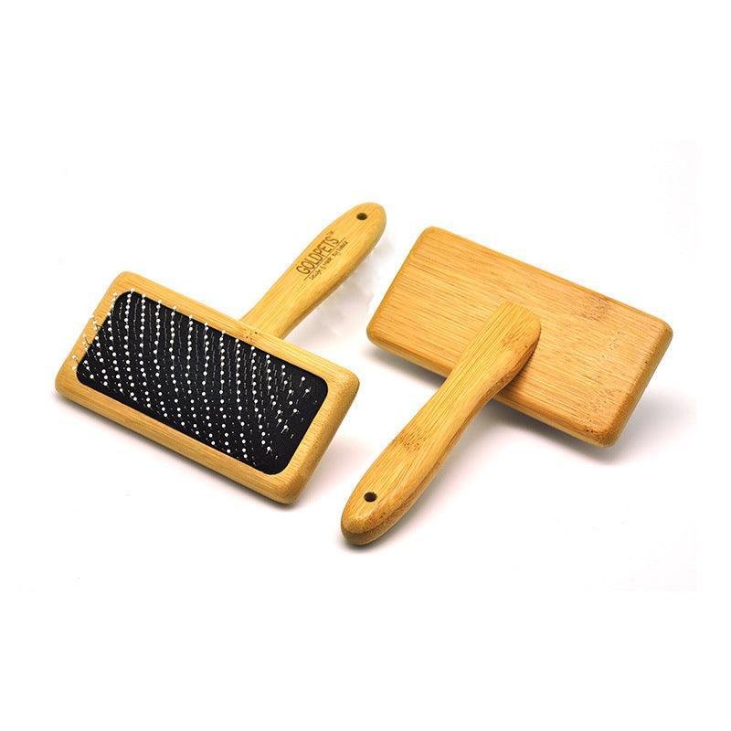 Bamboo Air Cushion Pin Brush for Dogs - Needle and Round Bead Styles, 3 Sizes - Pets Perfect