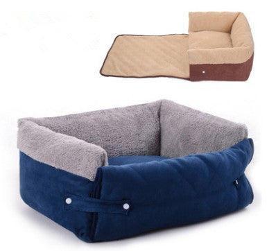 Convertible Dog Bed with Blanket - Removable Washable - Pets Perfect