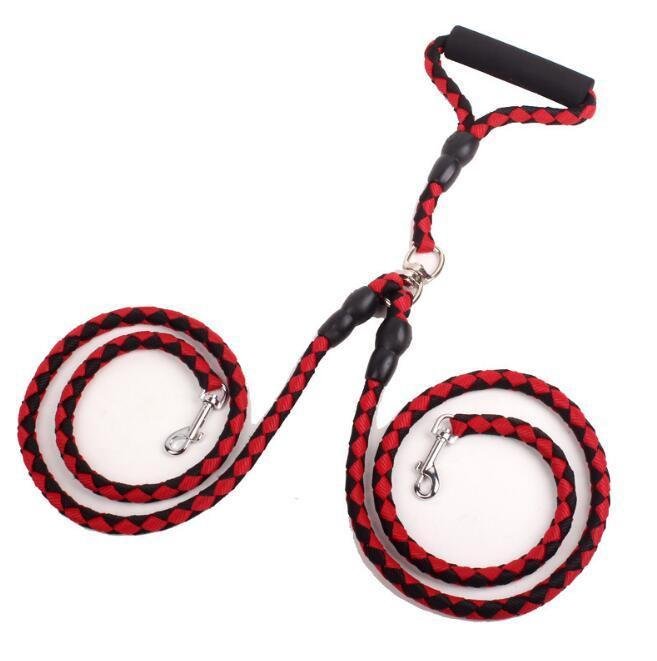 Ultimate Dual - Handle Dog Walking Leash - Premium Quality, Reflective Rope For Optimal Safety - Pets Perfect