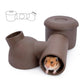 Golden Silk Bear Ceramic Hamster Zisha Tunnel Room - Ultimate Luxury Hamster Habitat - Pets Perfect