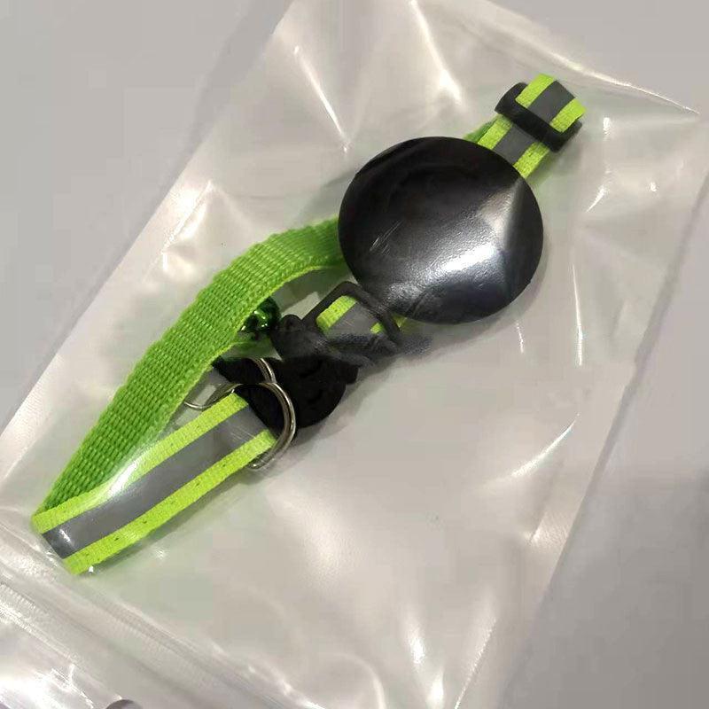 Reflective Adjustable Anti - Lost Pet Collar With Airtag Compatibility - Pets Perfect