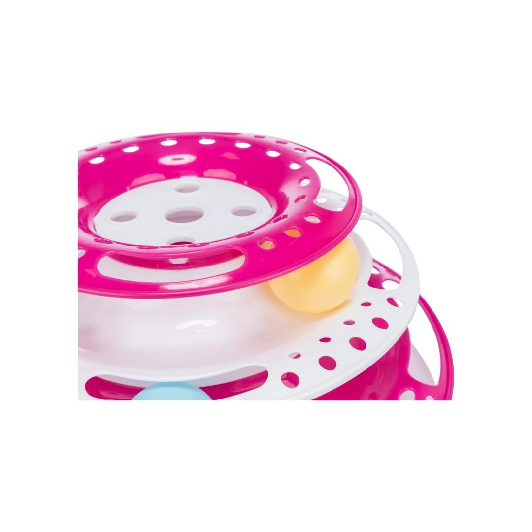 Trixie Cat Activity Catch The Balls Circle Track Pink - Pets Perfect