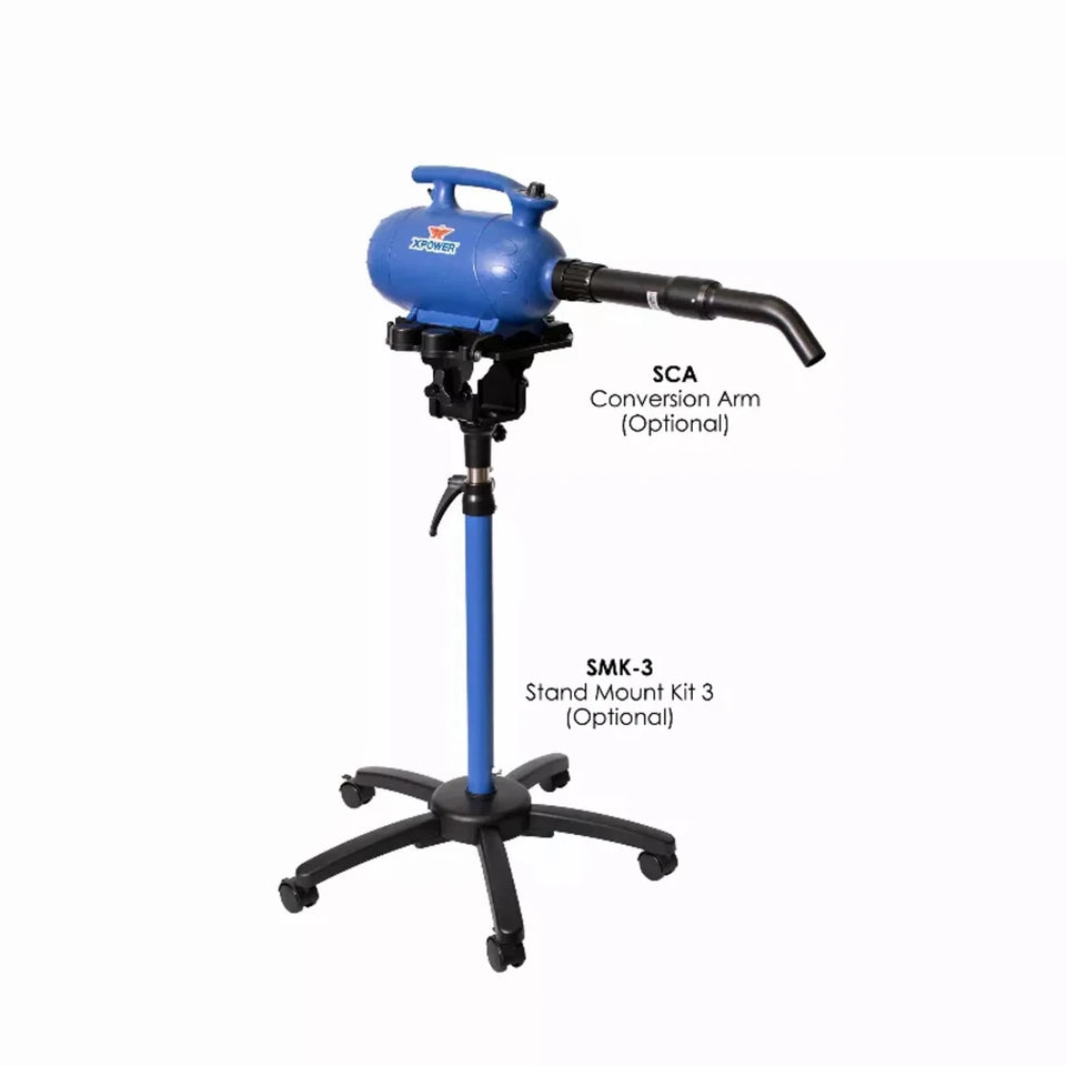 XPOWER B-4 Mobile Pro 3 HP Variable Speed Professional Pet Grooming Dog Force Hair Dryer - Pets Perfect