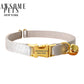 Silver Adjustable Nylon Dog & Cat Collar - Quick-Release Buckle for Small Pets