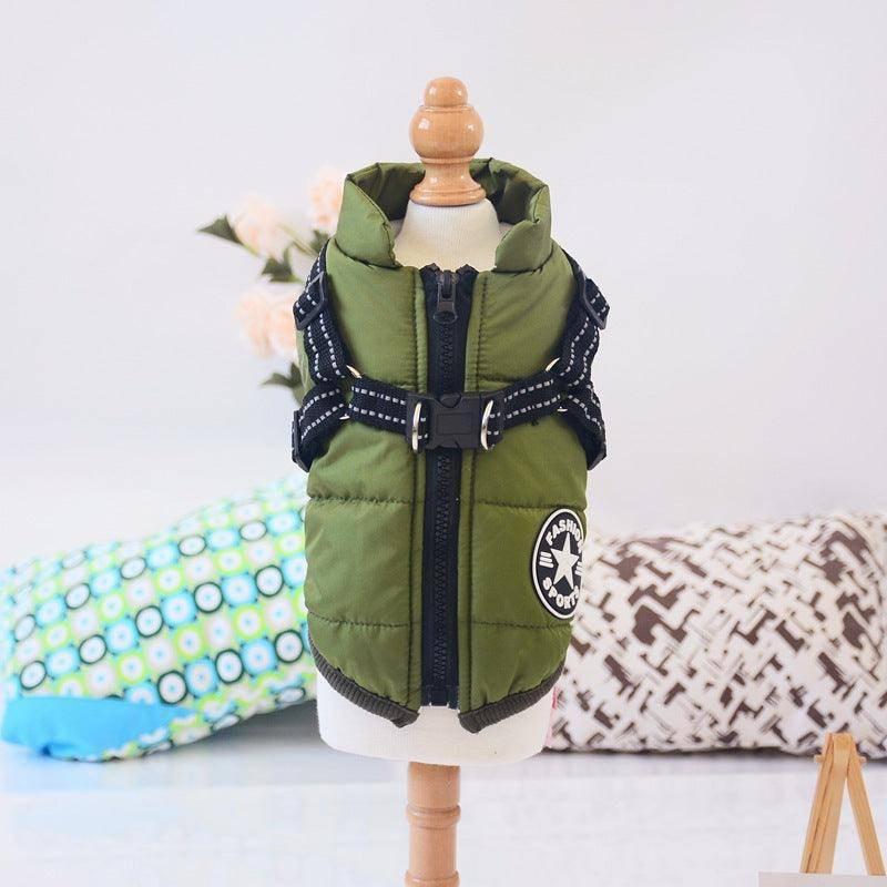 Winter Adventure Dog Coat: Waterproof, Harness - Compatible, And Stylish Pet Clothing - Pets Perfect