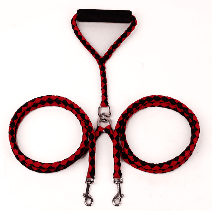 Double - Ended Hand - Knitted Braided Rope Dog Leash: The Ultimate Outdoor Companion - Pets Perfect