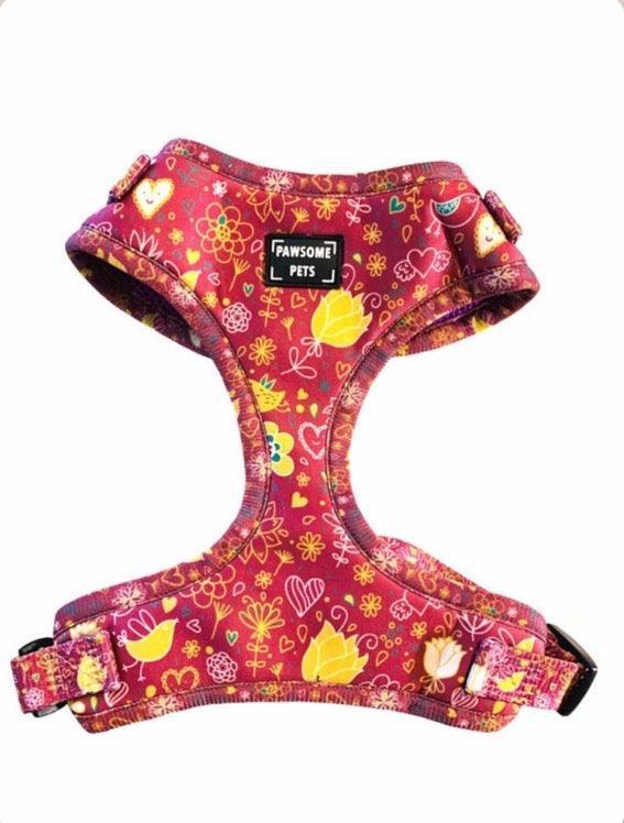 Adjustable Dog Harness, Bird Song