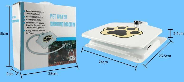 Refreshing Paws Outdoor Step - On Dog Water Fountain - Hose Connected - Pets Perfect